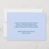 Iets blauws voor mijn bruiloft hydrangea bridal sh bedankkaart (Achterkant)