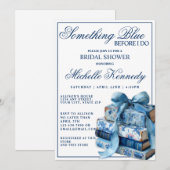 Iets Blauws Voordat Ik Doe Elegante Bruidsborrel Kaart (Voorkant / Achterkant)