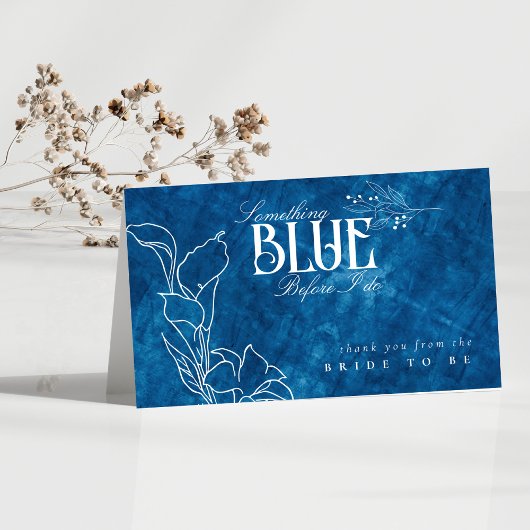 Iets Blauws Voordat Ik Doe Lijn Bloemstuk Bedankt