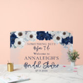 Iets Blauws Voordat Ik Trouw Bloemige Bruidsmeisje Acryl Bord (Huwelijk)