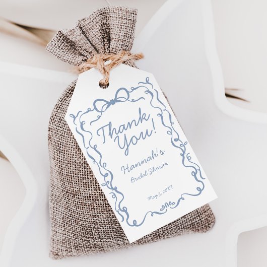 Iets Blauws Voordat Ik Trouw Bruidsfeest Favor Cadeaulabel