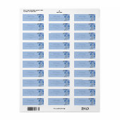 Iets Blauws Waterverf Bloemachtige Bruiloftsborrel Etiket (Full Sheet)
