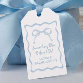 Iets Blue Bachelorette Party gunst Cadeaulabel