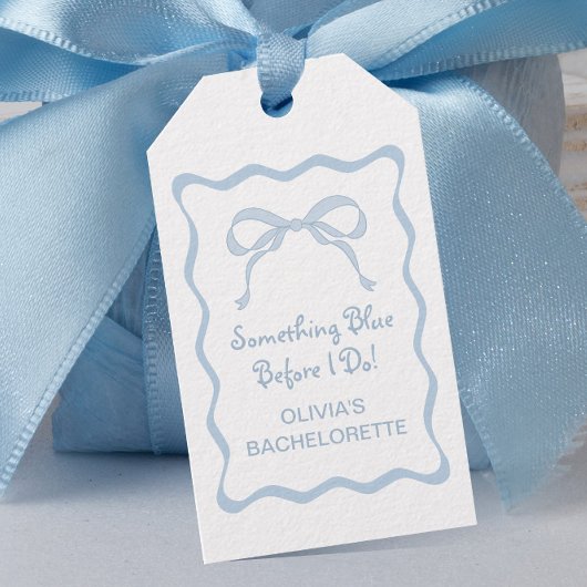 Iets Blue Bachelorette Party gunst Cadeaulabel
