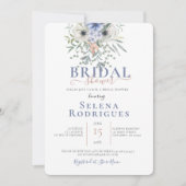 Iets Blue Bouquet Illustration Vrijgezellenfeest Kaart (Voorkant)