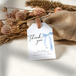 Iets Blue Bow binden van de knoop Vrijgezellenfees Cadeaulabel