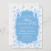 Iets Blue Bow Floral Vrijgezellenfeest Kaart (Voorkant)