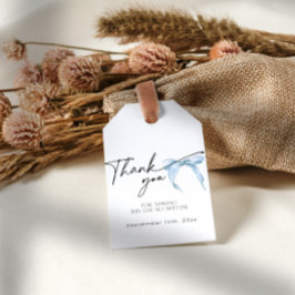 Iets Blue Bow Tying Vrijgezellenfeest Gift Label Cadeaulabel