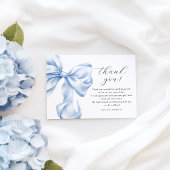 Iets Blue Bow Vrijgezellenfeest Bedankt Card