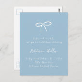 Iets Blue Bow Vrijgezellenfeest Briefkaart (Voorkant / Achterkant)