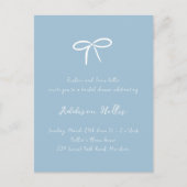 Iets Blue Bow Vrijgezellenfeest Briefkaart (Voorkant)