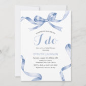 Iets Blue Bow Vrijgezellenfeest Kaart (Voorkant)