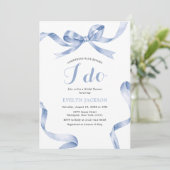 Iets Blue Bow Vrijgezellenfeest Kaart (Staand voorkant)