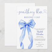 Iets Blue Bow Vrijgezellenfeest Kaart (Voorkant / Achterkant)