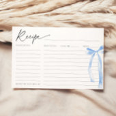 Iets Blue Bow Vrijgezellenfeest Recept Kaart