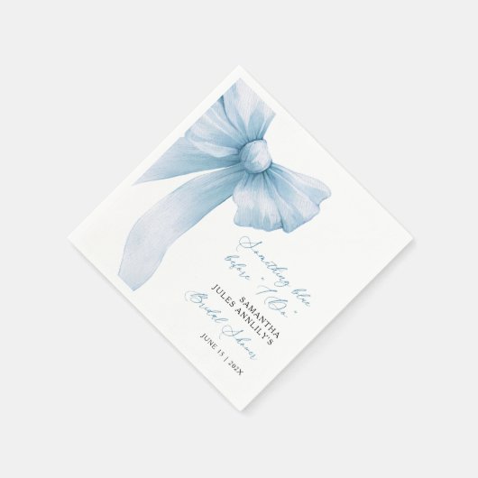 Iets Blue Bow Vrijgezellenfeest Servet (Hoek)