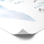 Iets Blue Bow Vrijgezellenfeest welkomstbord Poster (Hoek)