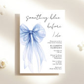 Iets Blue Bow Waterverf Vrijgezellenfeest Kaart