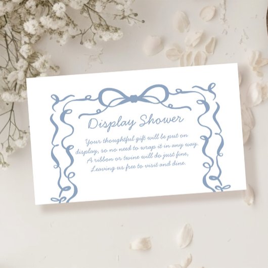 Iets Blue Bridal Display Shower Informatiekaartje