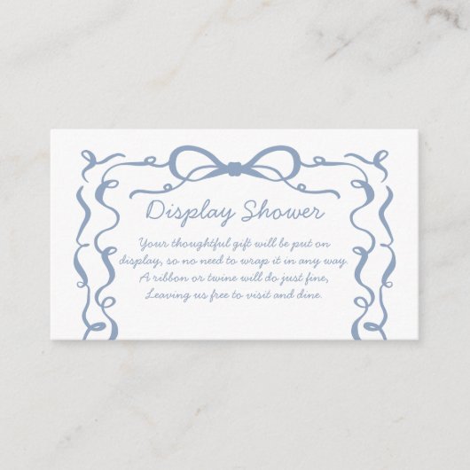 Iets Blue Bridal Display Shower Informatiekaartje (Voorkant)