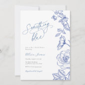 Iets Blue Bridal Shower Invitation Kaart (Voorkant)