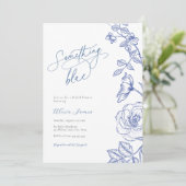 Iets Blue Bridal Shower Invitation Kaart (Staand voorkant)