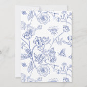 Iets Blue Bridal Shower Invitation Kaart (Achterkant)