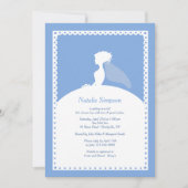 Iets Blue Bridal Shower Invitation Kaart (Voorkant)