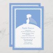 Iets Blue Bridal Shower Invitation Kaart (Voorkant / Achterkant)