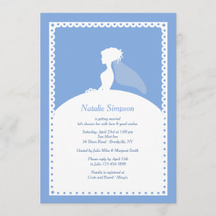 Iets Blue Bridal Shower Invitation Kaart