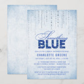 Iets Blue Bridal Shower Invitation Kaart (Voorkant / Achterkant)