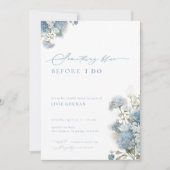 Iets Blue Bridal Shower Invitation Kaart (Voorkant)