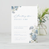 Iets Blue Bridal Shower Invitation Kaart (Staand voorkant)