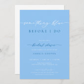 Iets Blue Bridal Shower Invitation Kaart (Voorkant / Achterkant)