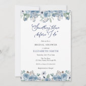 Iets Blue Bridal Shower Invitation Kaart (Voorkant)
