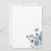 Iets Blue Bridal Shower Invitation Kaart (Achterkant)