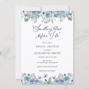 Iets Blue Bridal Shower Invitation Kaart