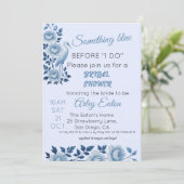 Iets Blue Chinoiserie Vrijgezellenfeest Kaart (Staand voorkant)