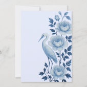 Iets Blue Chinoiserie Vrijgezellenfeest Kaart (Achterkant)