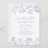 Iets Blue Chinoiserie Vrijgezellenfeest Kaart (Voorkant)