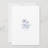 Iets Blue Chinoiserie Vrijgezellenfeest Kaart (Achterkant)