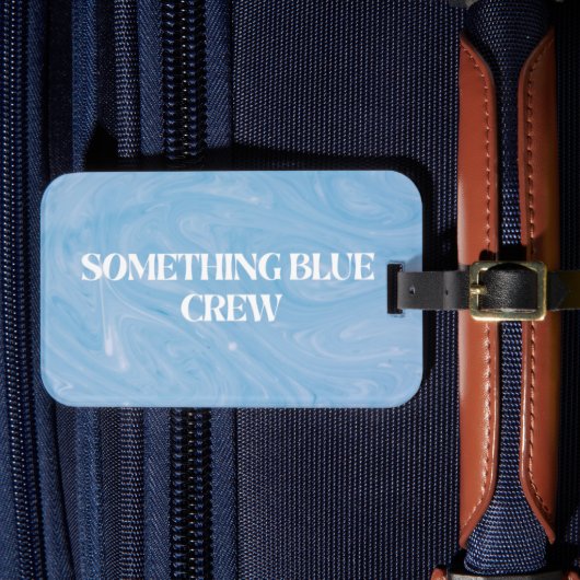 Iets Blue Crew Bagagelabel voor bruidsmeisjes (Voorkant Insitu 4)