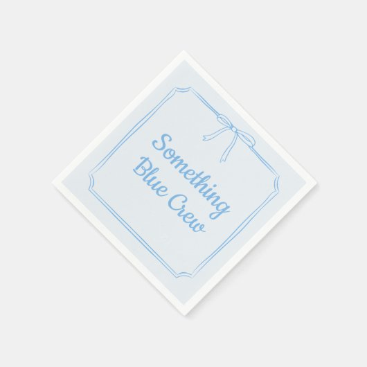 Iets Blue Crew Bow gepersonaliseerde bruidsfeestje Servet (Hoek)