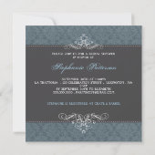 Iets Blue Elegant Bridal Shower Invitation Kaart (Achterkant)