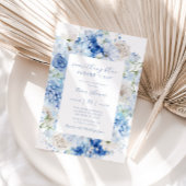 Iets Blue Floral Lijst Vrijgezellenfeest Kaart