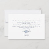 Iets Blue Floral Vrijgezellenfeest bedankje Kaart (Achterkant)