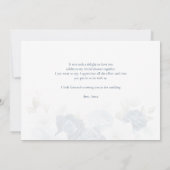 Iets Blue Floral Vrijgezellenfeest bedankje Kaart (Achterkant)