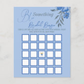 Iets Blue Floral Vrijgezellenfeest Bingo Game (Voorkant)