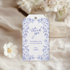Iets Blue Floral Vrijgezellenfeest gunst Cadeaulabel