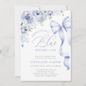 Iets Blue Floral Vrijgezellenfeest Kaart (Voorkant)